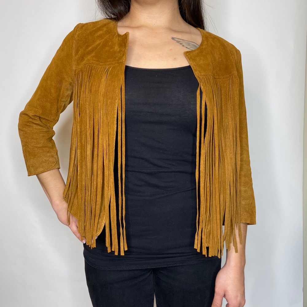 Forever 21. Suede Fringe Jacket.